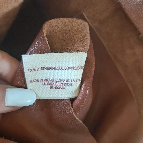 Lucky Brand brown leather cross body satchel bag - Picture 4 of 8